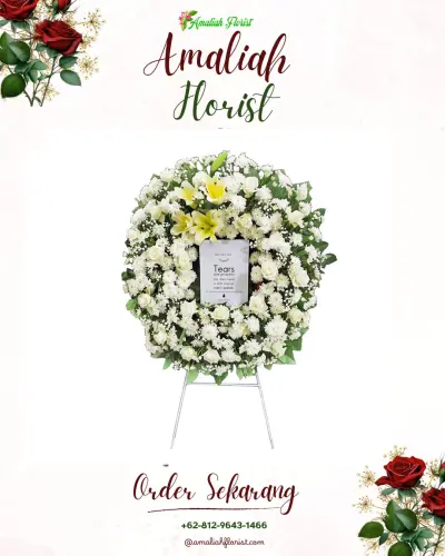 Krans Bunga Duka Cita di Babakan Asih